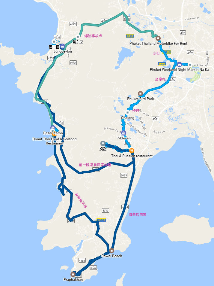 骑车驾驶路线图